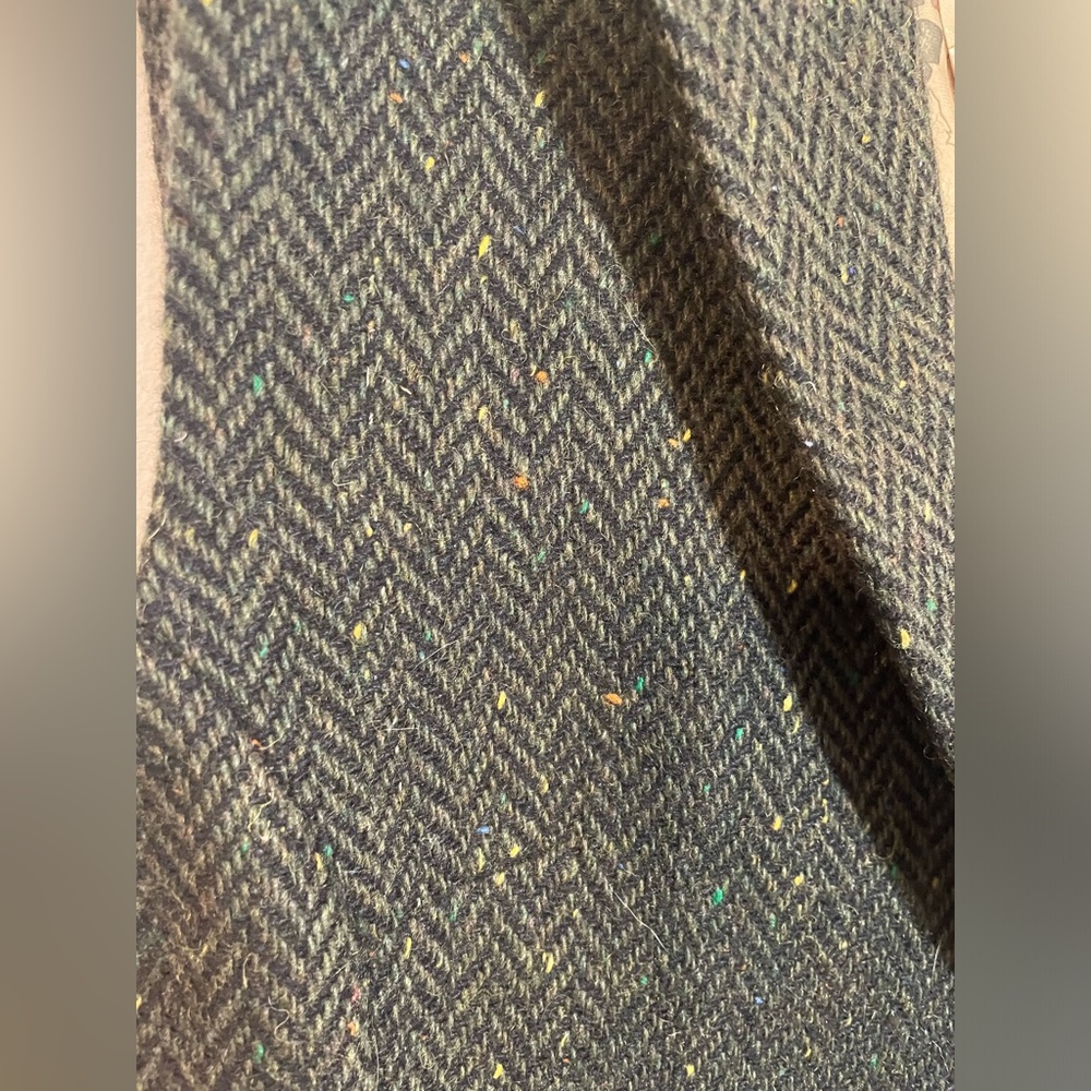 Celtic Tweed Ladies' Green Herringbone Tweed Vest US Size 12 Old World Tailored - Picture 6 of 10